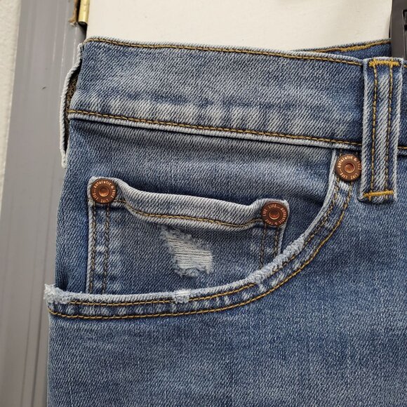 True Nation by DXL Big & Tall Athletic Fit Destroyed 10" Denim Shorts 54 Waist - Picture 4 of 9